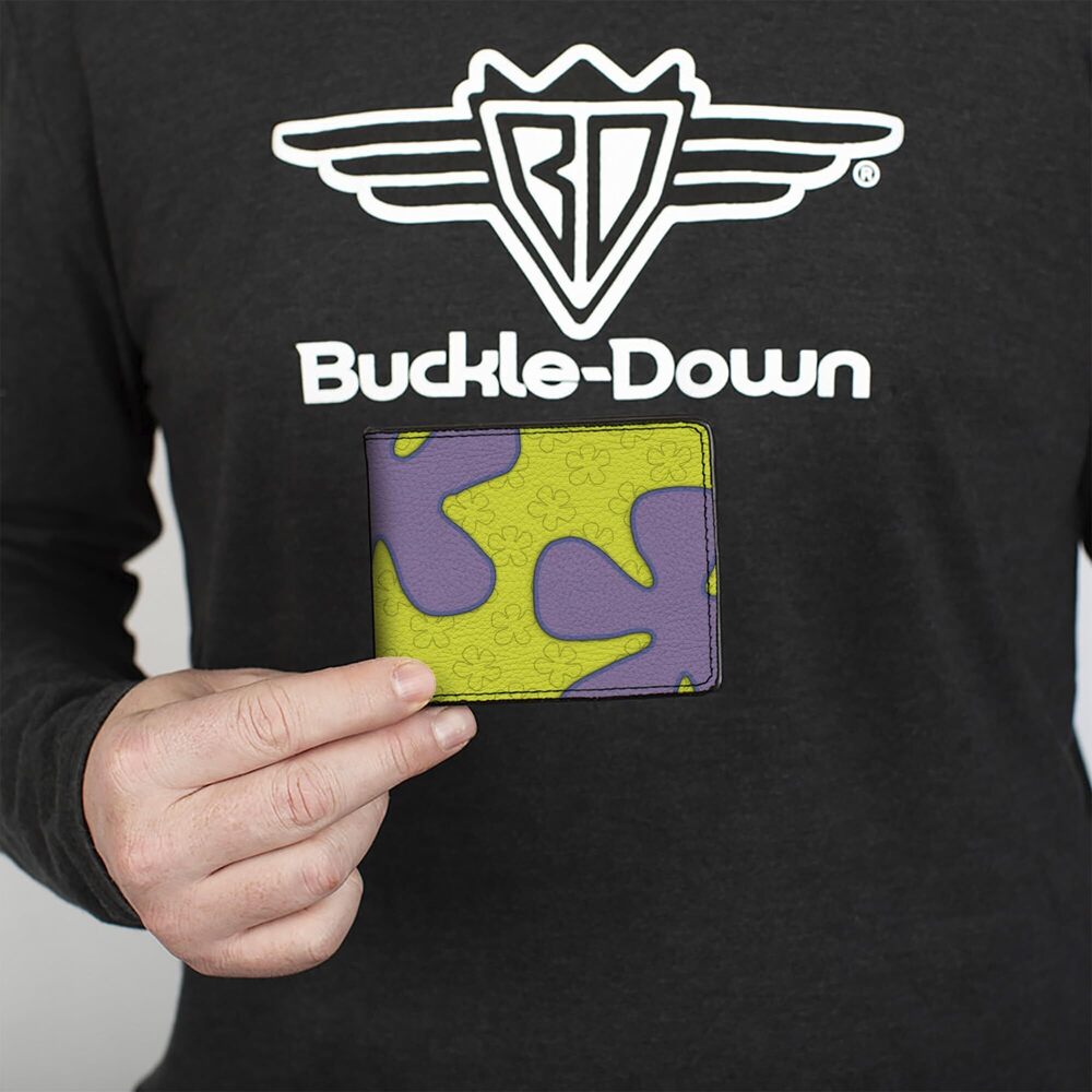 4777 Nickelodeon Wallet Bifold Flower Cloud Bounding Greens Purples - Picture 3 of 8